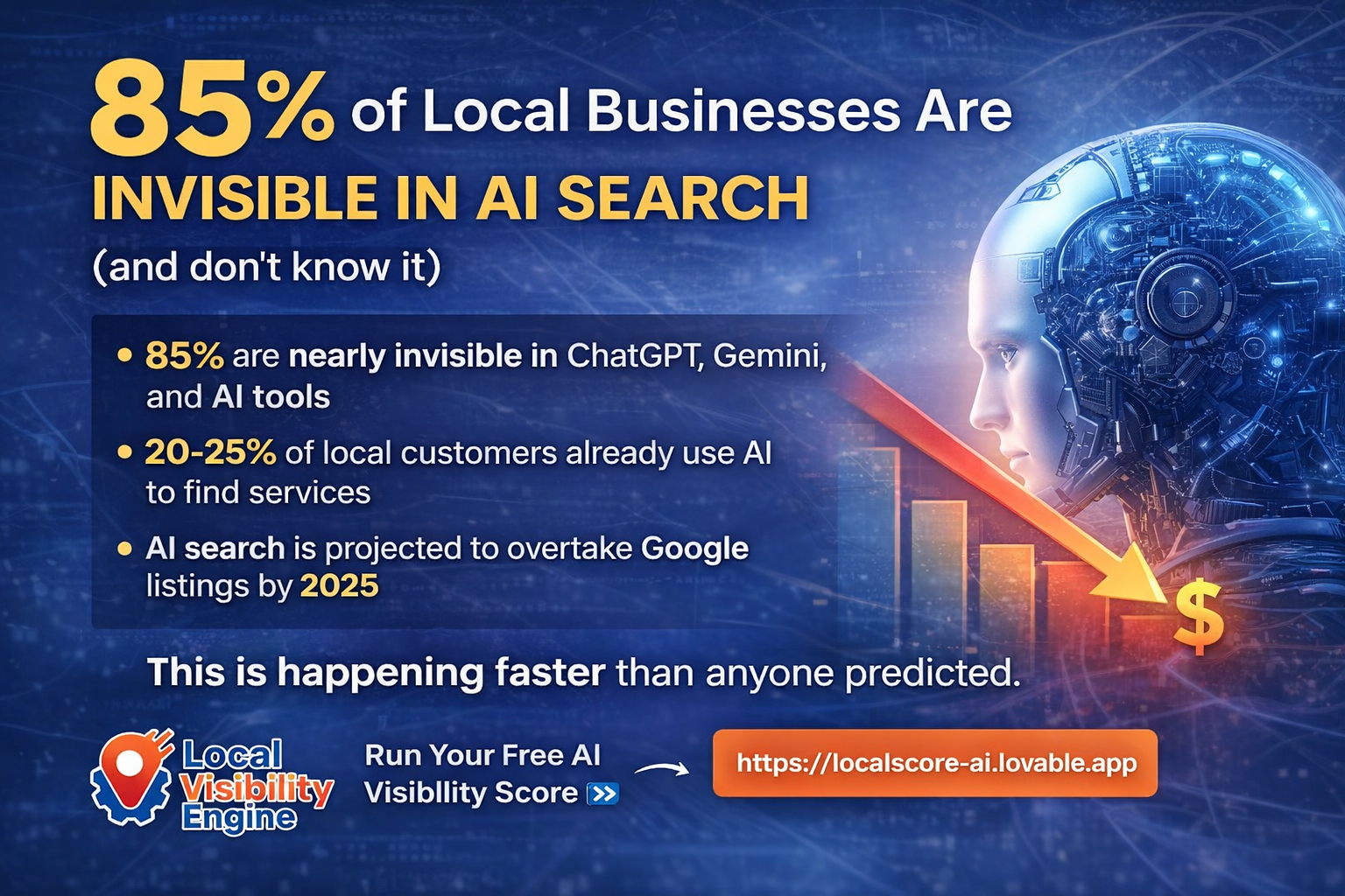 LOCAL VISIBILITY ENGINE 85 PERCENT ARE NOT IN AI SEARCH